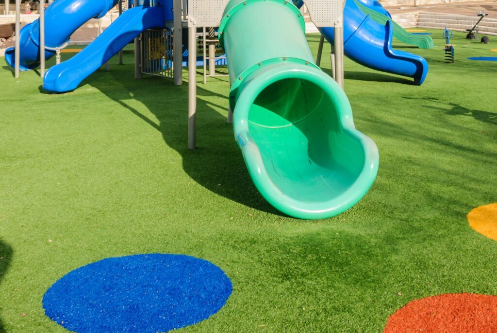 artificial turf for a commercial playground